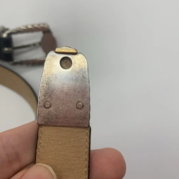 Vintage Brighton Museum Collection Belt Roman Coins Black Leather Sz Large FLAWS - Picture 9 of 16